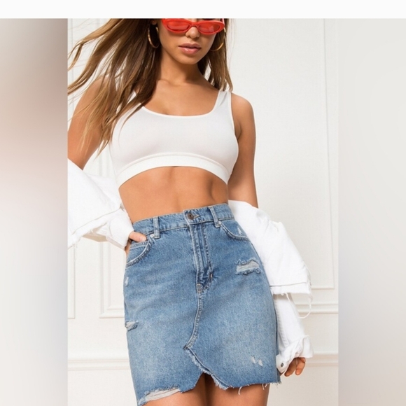 Free People Dresses & Skirts - Free People We The Free Hallie Denim Mini Skirt NWT -30